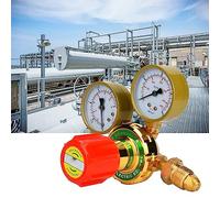 Régulateur de Gaz Acétyle, Réducteur de Pression, Manomètre pour le Soudage, Kit de Gaz Acétyle avec Connecteur G5/8 CGA580 (60# acétylène d'exportation 5/8 dents)