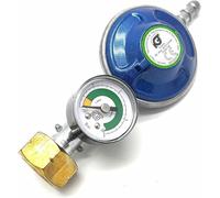 Régulateur de gaz butane avec manomètre - Compatible avec cylindre de butane Calor 4,5 kg (à vis) - Régulateur GPL basse pression 28/30 mbar avec sortie de 8 mm pour barbecue, cuisinières, réchauds de