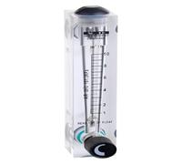 régulateur de gaz de débitmètre d'air, Rotamètre de débitmètre gaz/air en métal PMMA avec vanne commande 1/2 "à 1/4" BSPT 0.1-440m3/h(0.11 m3 Per Hour)