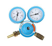 Régulateur de gaz en alliage d'aluminium pour oxygène, acétylène propane - Manomètre antichoc avec manchon en caoutchouc 18 x 15 x 8 cm, vanne de coupe de soudure industrielle (compteur d'oxygène)