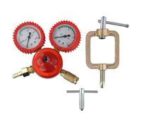 Régulateur de gaz oxygène, acétylène et propane avec construction en laiton résistant aux chocs, plage d'oxygène de 0 à 25 MPa, entrée G58, jauge de soudage incluse (compteur d'oxygène)