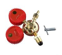 Régulateur de gaz oxygène, acétylène propane avec design résistant aux chocs pour le soudage, soupape de réduction de pression en laiton avec manomètre, entrée G58, plage de 0 à 25 MPa (compteur de