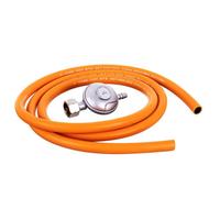 Régulateur de gaz propane-butane avec tuyau de 2 m et colliers de serrage pour bouteille de gaz de 11 kg