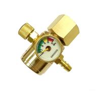 Régulateur de jauge d'argon AR-019 pour soudure, réducteur de pression en cuivre avec double jauge, convient pour bouteilles de gaz argon