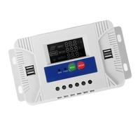 Régulateur de panneau solaire 12 V/24 V avec écran LCD réglable 30 A 4 ports USB Contrôleur de charge solaire facile à utiliser et contrôleur de décharge