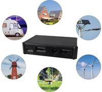 Régulateur de panneau solaire P-ower Stabilisateur de tension Contrôleur de charge C avec lampe témoin Design Dual USB/ 1 * Type-C Port/ 1 * DC Output Portable