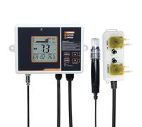 Régulateur de pH avec compensation de température, moniteur de pH numérique avec deux relais, appareil de mesure de pH professionnel pour systèmes de culture hydroponique et culture de plantes