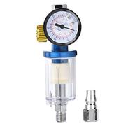 Régulateur de pression d'admission d'air transparent 1/4" - Séparateur de filtre pour pistolets pulvérisateurs - Filtre les impuretés solides, prévention de la pollution de l'eau - Convient pour la
