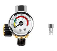Régulateur de pression d'air à bouton doré avec filetage G1/4 pour pulvérisateur de peinture HVLP, régulateur de débit d'air à compresseur avec affichage à double échelle pour une pneumatique précise