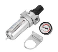 Régulateur de Pression d'Air avec Filtre à Eau, BSP 1/2 Pouce, Piège à Eau pour Compresseur Pneumatique avec Bouton de Réglage