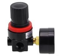 Régulateur de pression d'air avec manomètre, 6,35 mm pour port NPT, 20-100 PSIG réglable pour compresseur d'air, support de montage sur panneau et écrous inclus