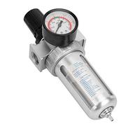 Regulateur de Pression d'air Filtre à air Compresseur avec manomètre, BSP 1/2" d'air Filtre de piège à eau Séparateur d'humidité Régulateur de pression avec raccord de montage Dispositif de régulation