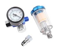 Régulateur de pression d'air Pistolet pneumatique Jauge régulateur + Séparateur d'huile en ligne Filtre séparateur et d'eau Air