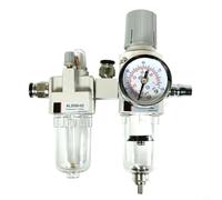 Régulateur de pression d'air - Séparateur d'eau pour machine à changer les pneus - En plastique PP robuste - 104 x 166 mm - Séparateur huile-eau pour l'entretien des équipements d'atelier - Traitement