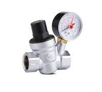Régulateur de pression d'eau 1,9 cm DN20, valve de pression d'eau réglable en laiton avec jauge pour la plupart des connexions de tuyaux d'eau