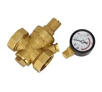 Régulateur de pression d'eau en laiton DN25 avec compteur | Plage réglable 0,05-0,8 MPA | Remplacement des systèmes hydrauliques/irrigations/conduites d'eau domestiques | 1,6MPA supérieur