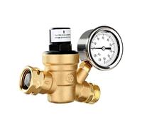 Régulateur de pression d'eau en laiton sans plomb, réducteur réglable avec manomètre 0-160 PSI