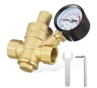 Régulateur de Pression D'eau Pn1.6 en Cuivre avec Manomètre, Or