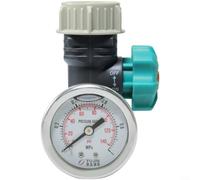 Régulateur de pression d'eau pour irrigation de jardin, système goutte à goutte en cuivre et ABS, avec manomètre, contrôle manuel du débit pour serre de ferme, arroseur de pelouse, 3,2 x 2,4 x 8,6 cm