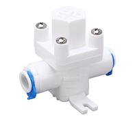 Régulateur de Pression d'eau, réducteur de Pression d'eau en Plastique Durable de Haute qualité pour système d'eau RO, purificateurs d'eau, robinets, Blanc, Bleu, Tube Push-fit 3/8