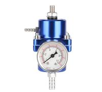 Régulateur de Pression d'Essence, Kit d'Injection de Carburant Universel en Aluminium Réglable 0-140 PSI avec Manomètre et Durites (Bleue)