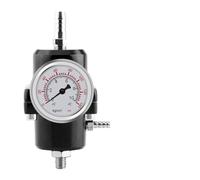 Régulateur de Pression d'Essence, Kit d'Injection de Carburant Universel en Aluminium Réglable 0-140 PSI avec Manomètre et Durites (Noire)