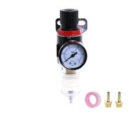 Régulateur de Pression Pneumatique Filtre pneumatique Unité de traitement d'air Régulateur pression Compresseur Réducteur avec raccord ruban adhésif(Tape-10mm Fitting)