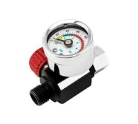 Régulateur de Pression Pneumatique Kit régulateur de pression d'air 1/4" avec manomètre for pistolets pulvérisateurs et outils pneumatiques(Red)