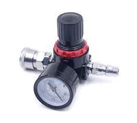 Régulateur de réglage de l'air pour avec manomètre filetage 1/4" pour pulvérisateur et outils 0-1MPa/0-10 kg/cm² pour compresseur