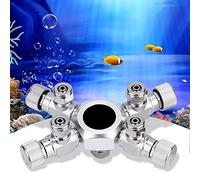 Régulateur de Séparateur de Poisson CO2, Distributeur Séparateur en Alliage en Alliage Aluminium avec Sorties Voies Multiples, Matériaux Premium, avec une Valve à Aiguille Individuelle pour un CO2