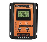 Régulateur de Solaire, Keenso Contrôleur de de Panneau Solaire MPPT Intelligent avec Ecran LCD Régulateur Batterie Affichage avec Double USB (30A)