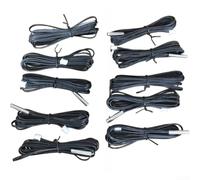 Régulateur de température 10K B3950 pour réservoir d'eau, aquarium, serre, chaudière, sonde étanche en acier inoxydable, sonde de température avec aimant noir (10 étanches)