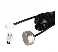 Régulateur de température 10K B3950 pour réservoir d'eau, aquarium, serre, chaudière, sonde étanche en acier inoxydable, sonde de température avec aimant, noir (2 mètres magnétique)