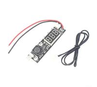 Régulateur de température du ventilateur 12 V CC avec affichage numérique, capacité de 0,2 à 2 A, disposition PCB 70 x 19 x 11 mm, compatible avec sonde à anneau liquide (grands points noirs)