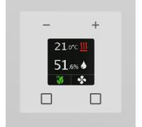 EIB, KNX, régulateur de température ambiante Smart 55 avec écran couleur, finition blanche brillante