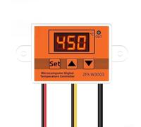 Régulateur de température numérique de type K 0-450 °C 10 A Régulateur de température précis avec sonde K 0-450 °C Boîtier ABS Industrie Thermostat Prise de type K 10 A Contrôleur microordinateur