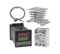 Régulateur de Température PID REX-C100 Kit de Thermostat Haute Tension 100ACV à 240ACV+Relais SSR 40D Sonde K
