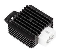 Régulateur de Tension 12V pour Moto GY6 50cc - 150cc, Rectificateur Onduleur Complet, Alliage d'Aluminium Noir - Durable et Stable, Protection Améliorée de la Batterie, Installat