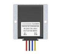 Régulateur de Tension 24V à 5V, convertisseur Puissance 12V, Module abaisseur 18V ~ 36V(18-36V to 5V 15A Aluminum)