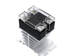 Régulateur de tension de puissance d'entrée SSR 4-20MA 0-10V 0-5V, avec dissipateur de chaleur, relais à semi-conducteurs monophasé 10A 25A 40A DA AA DD VA, 1 pièce(10A,DC control AC)