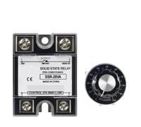 Régulateur de tension de relais à semi-conducteurs 10VA 25VA 40VA SSR 10-150A AC 380V(No Potentiometer,40A)