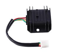 Régulateur de tension moto, Stabilisateur 12V universel efficace avec 4 fils noir, Redresseur compatible scooter 150cc cyclomoteur tout-terrain, for motos électriques conducteurs routiers