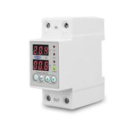 Regulateur de Tension Relais de protection de dispositif de protection de courant de surtension et de sous-tension réglable à double affichage sur rail DIN 40A 63A 80A 220V 230V(V A type,L N 230V 63A)