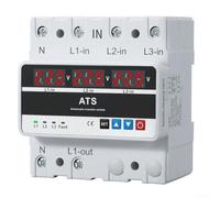 Régulateur de tension triphasé 63 A avec écran LCD - Protection contre les surtensions et les sous-tensions pour alimentation secteur 220 V - Commutation automatique de phase pour ATS - Pour montage