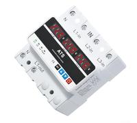 Régulateur de tension triphasé 63 A avec écran LCD - Protection contre les surtensions et les sous-tensions pour alimentation secteur 220 V - Commutation automatique de phase pour ATS - Pour montage