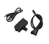 Régulateur de vitesse du ventilateur PWM DC 12 V 4 broches avec circuit intégré, compatible avec les ventilateurs USB et refroidissement à faire soi-même pour routeurs petits hôtes - Noir (B)