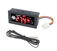 Régulateur de vitesse PWM 4 fils 12 V CC avec affichage numérique de la température et de la vitesse du ventilateur, prend en charge la minuterie inverse et le courant de ventilateur max 3 A (3P +