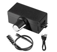 Régulateur de Vitesse PWM, Contrôleur de Vitesse mit 4 Pin 5 Fach Lüfter Hub und USB C Stromkabel, PWM-Geschwindigkeitsregler 0.5A, DIY-WasserküHlung, Typ-C-Netzteil