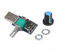 Régulateur de vitesse USB réglable en continu 5 W DC 4-12 V vers sortie 2,5-8,0 V avec fonction commutateur, volume d'air personnalisé, plastique, métal, compact 50 x 18 mm pour ventilateurs USB 5 V