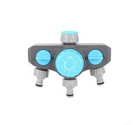 Régulateur d'eau de jardin programmable avec trois sorties et minuterie pour arroser efficacement la pelouse et les plantes (bleu)